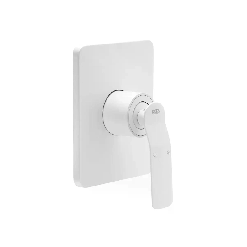 Acabamento para Monocomando de Chuveiro Rainbow – Base Docol - Matt White