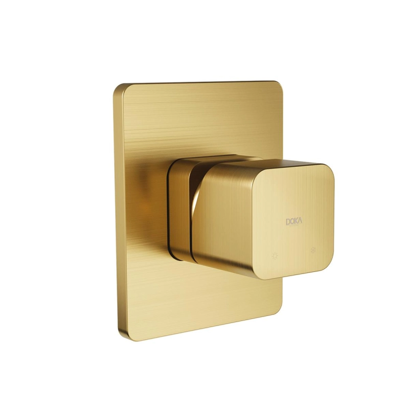 Acabamento para Monocomando de Chuveiro Rivvo – Base Deca/Docol - Brushed Gold