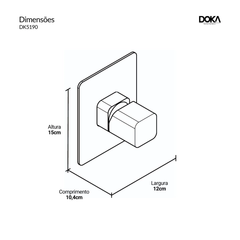 Acabamento para Monocomando de Chuveiro Rivvo – Base Deca/Docol - Brushed Nickel