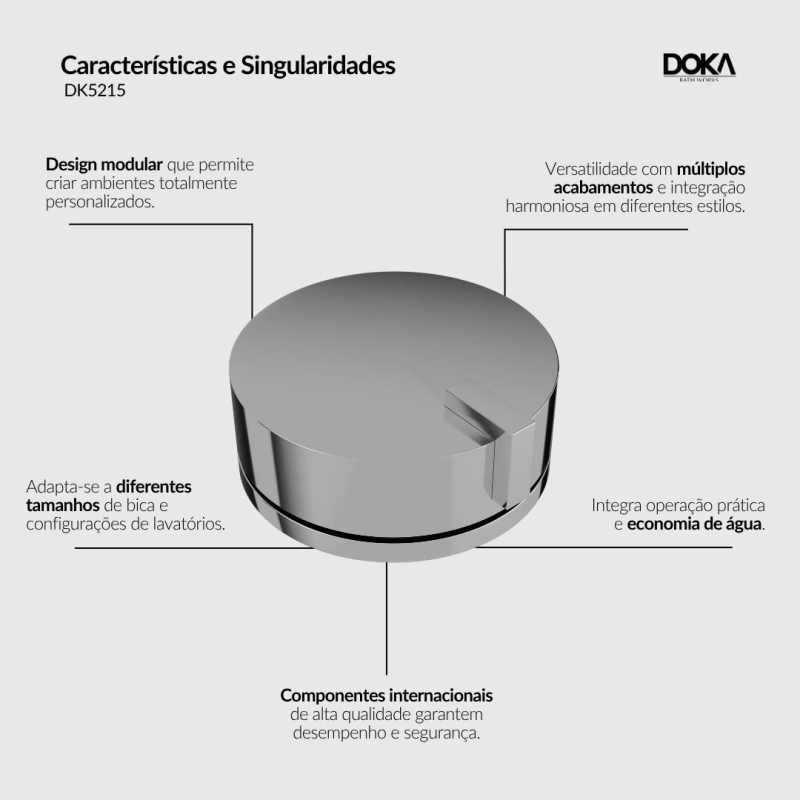 Acionamento de Bancada para Lavatório Quantum - Matt Black