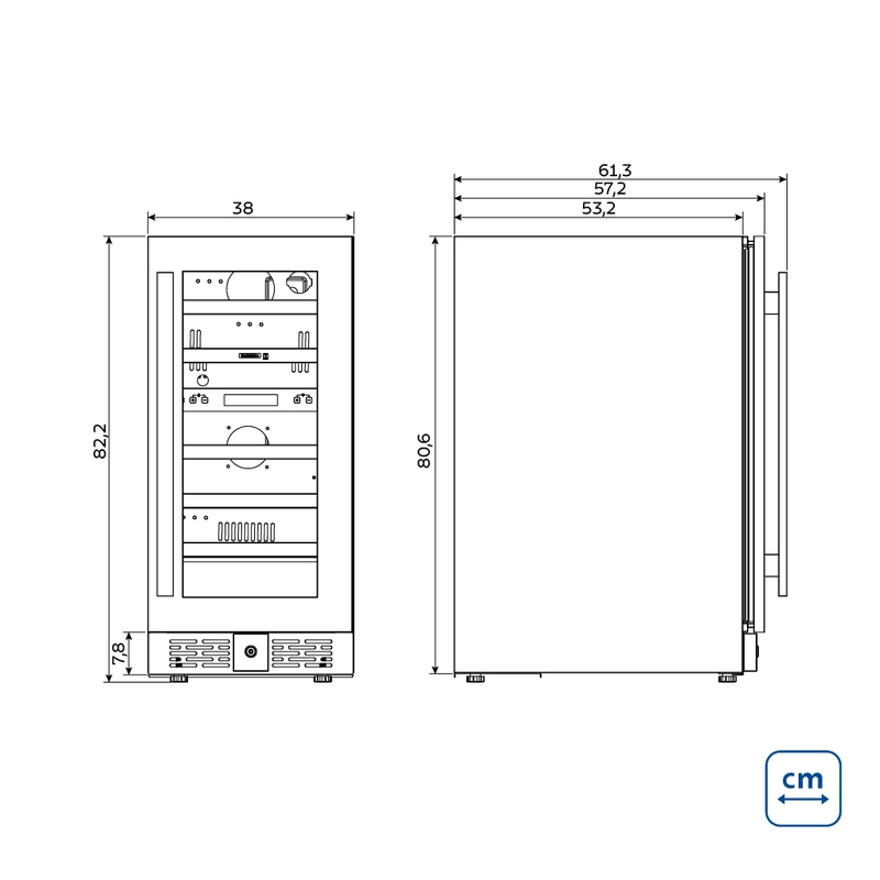 Adega Tramontina Senses Dual Zone T smart para 27 Garrafas