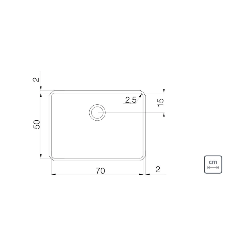 Tanque de embutir Tramontina Jumbo 108 L em Aço Inox 70x50 cm