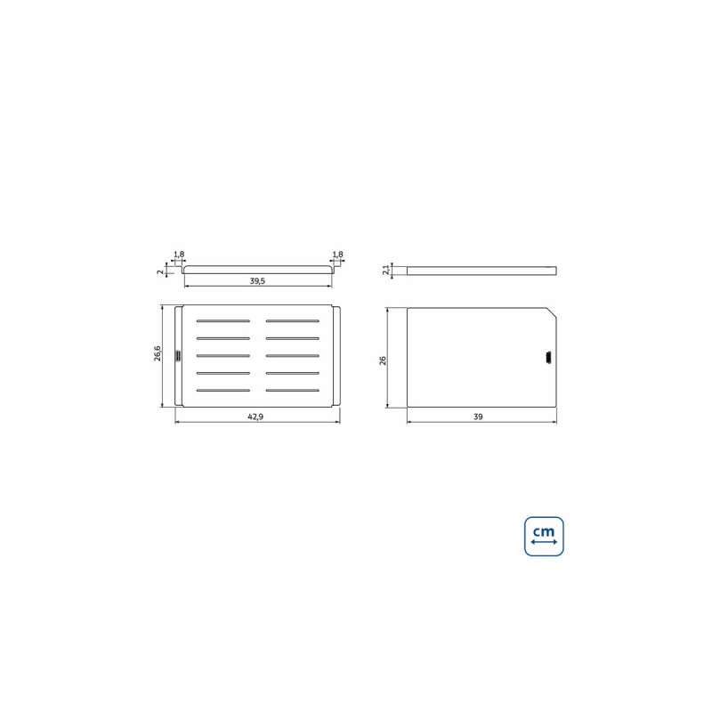 Kit Tábua + Bandeja em aço inox para cubas Quadrum Design Collection