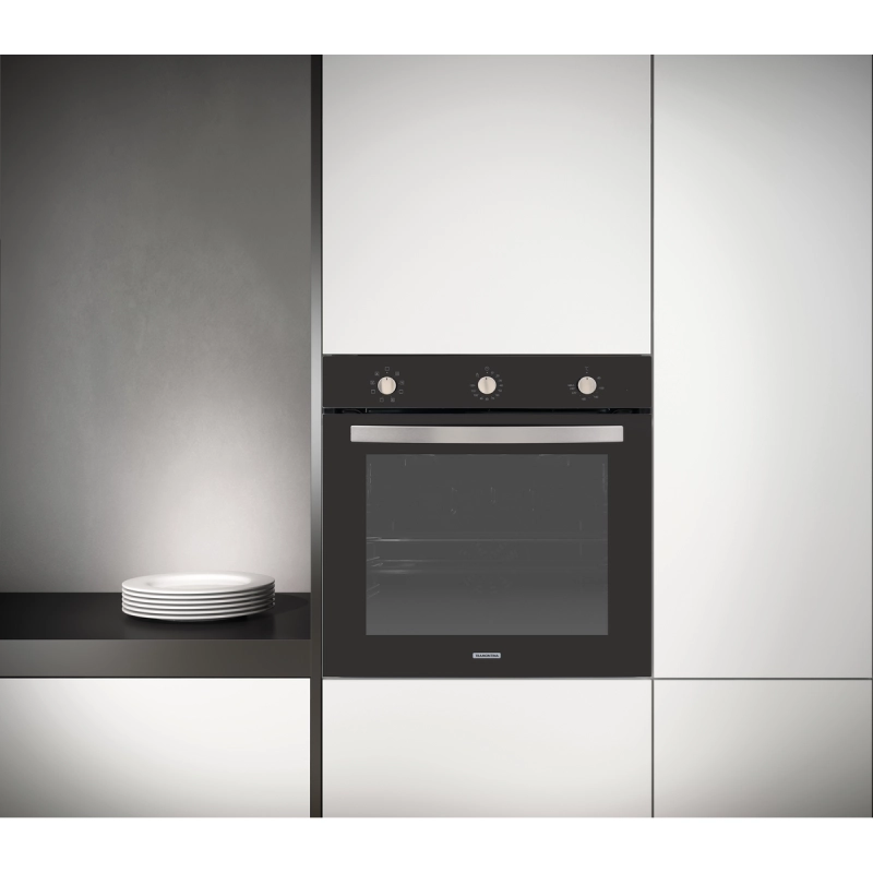 Forno Elétrico de Embutir Tramontina Glass Cook em Vidro Temperado Preto 7 Funções 73 L