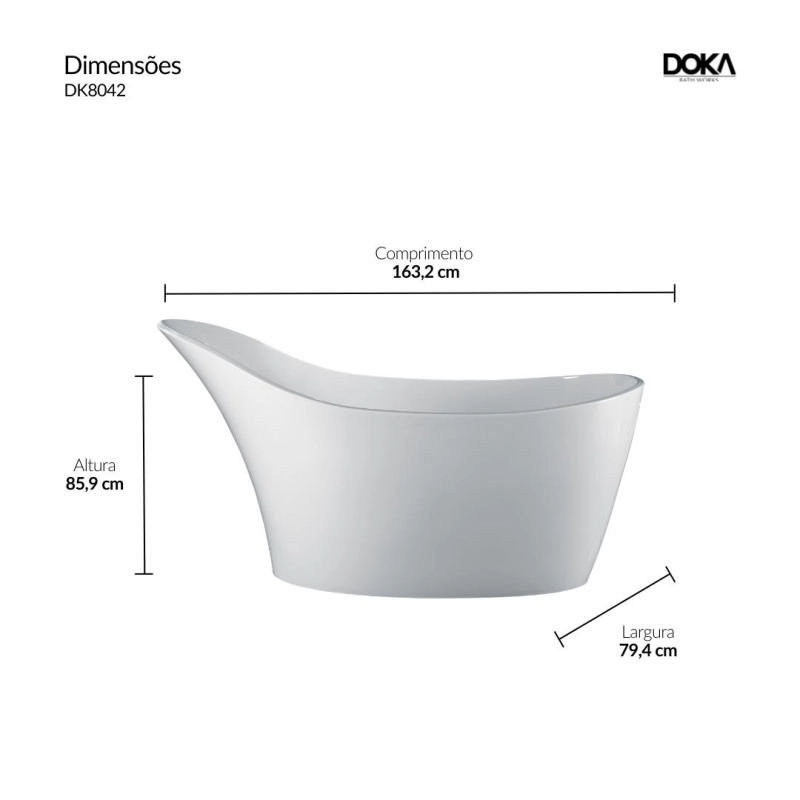 Banheira Amalfi - Standard White (Polido)