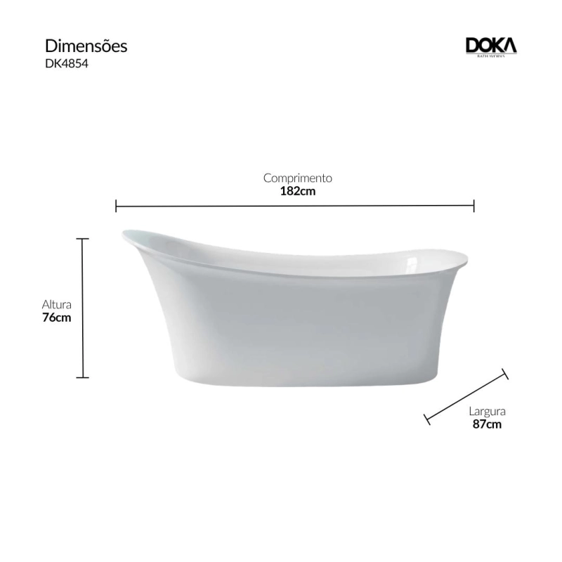 Banheira Athenas X - Matt White (Fosco)