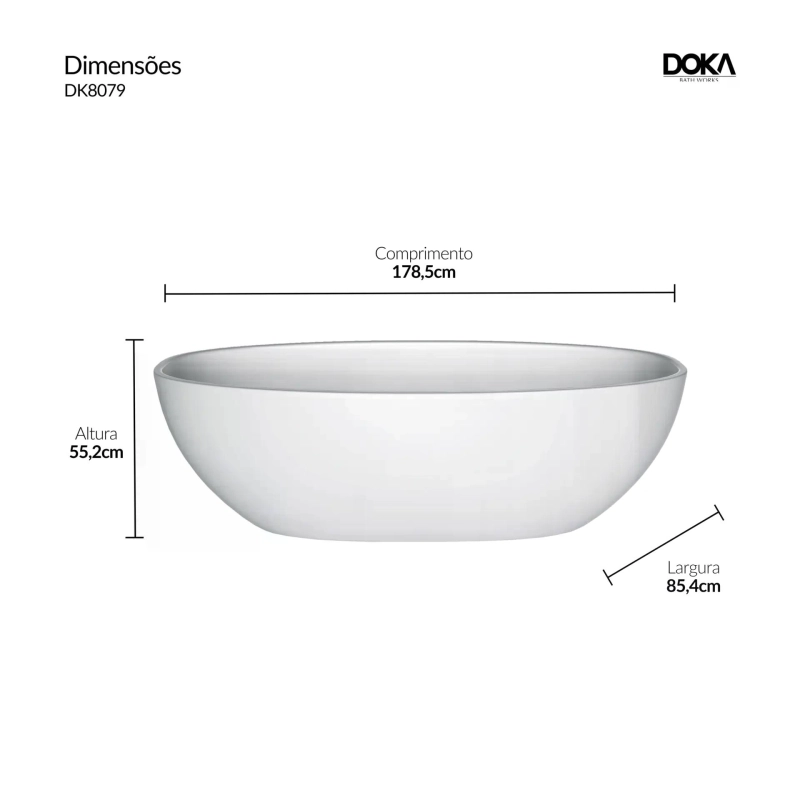 Banheira Barcelona - Standard White (Polido)