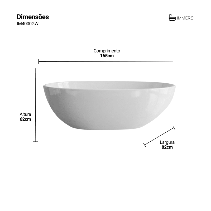 Banheira Campeche Glossy White