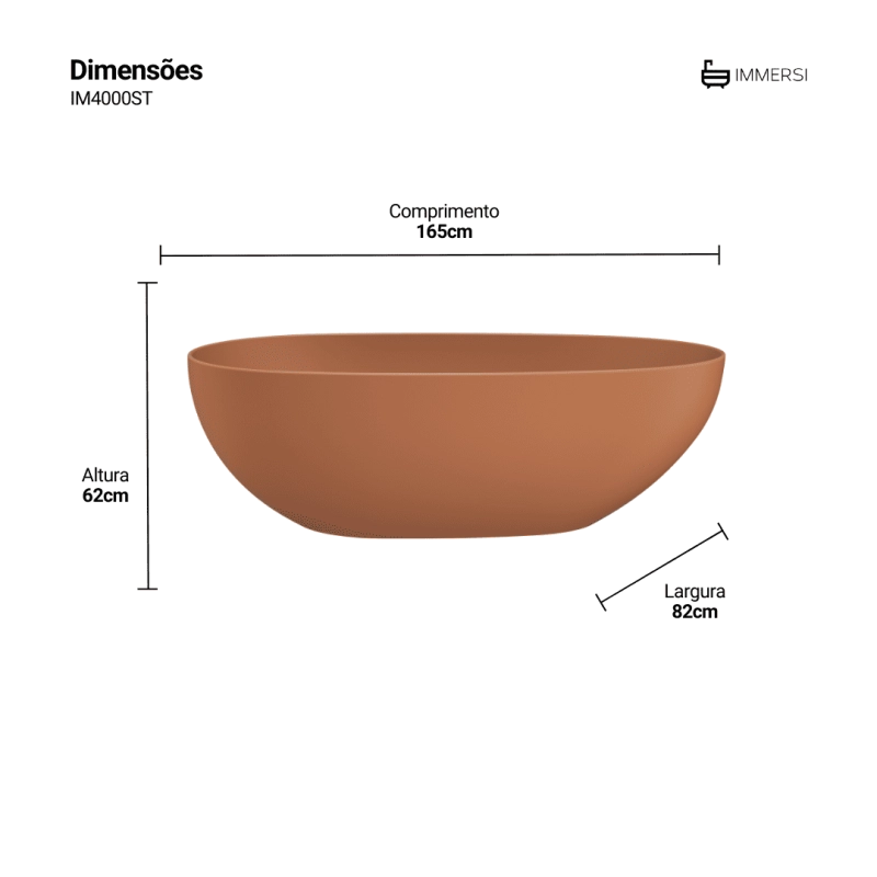 Banheira Campeche Soft Terracota (Fosca Colorida)