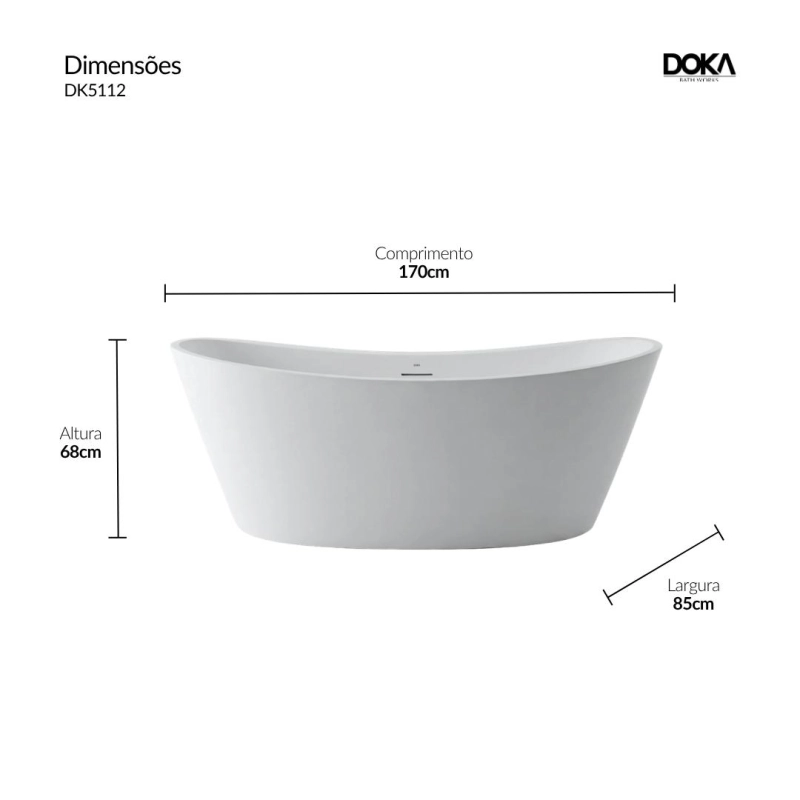 Banheira Creta X - Glossy White (brilhante)