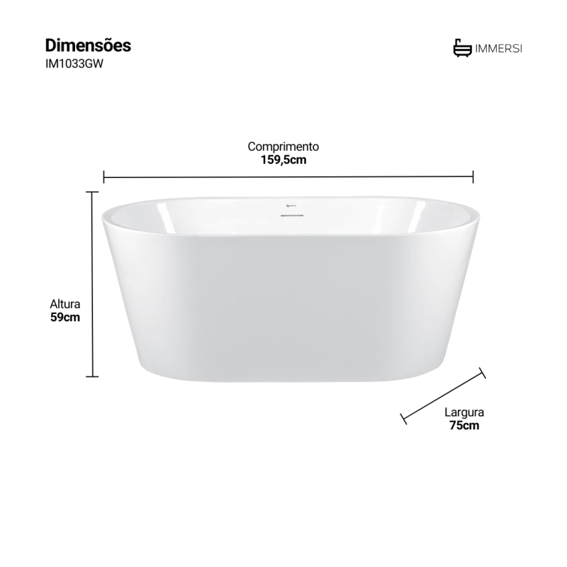 Banheira Gamboa 2 Glossy White