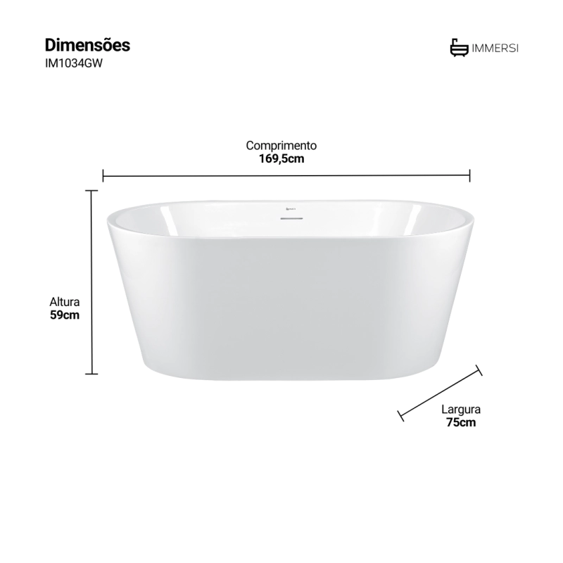 Banheira Gamboa 3 Glossy White