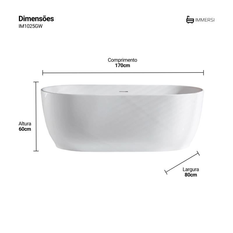 Banheira Garopaba Glossy White