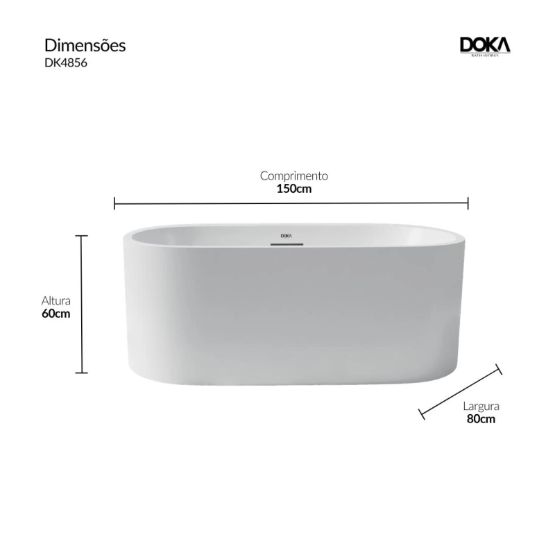 Banheira Geneve X - Matt White (Fosco)