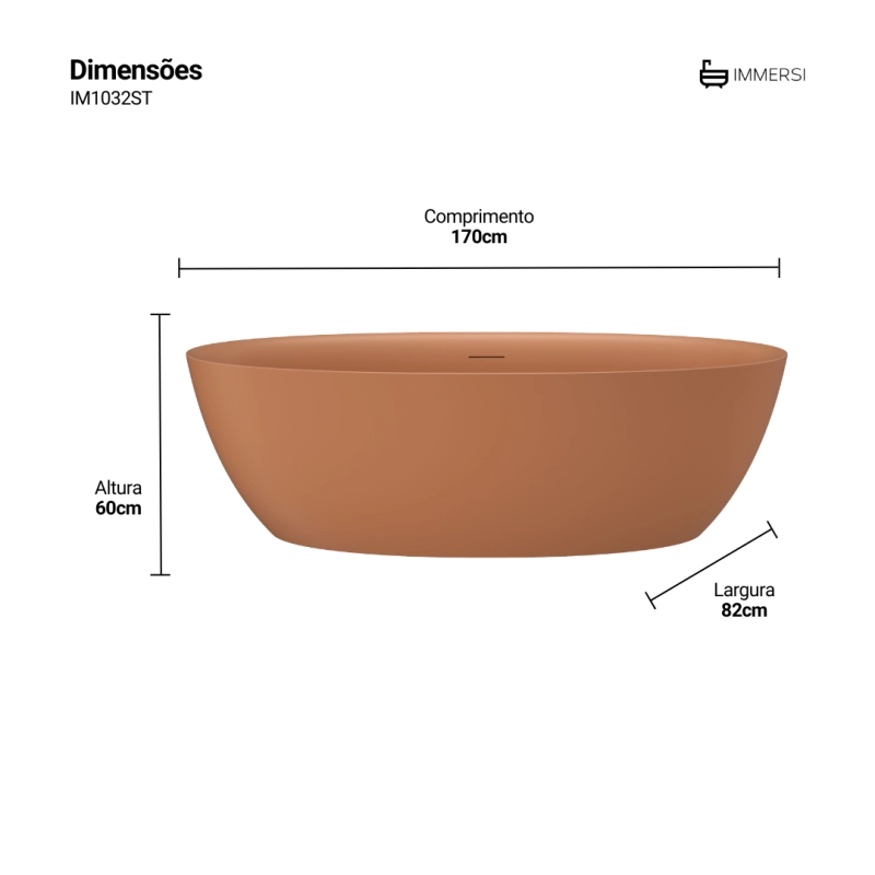 Banheira Itajaí 2 Soft Terracota (Fosca Colorida)