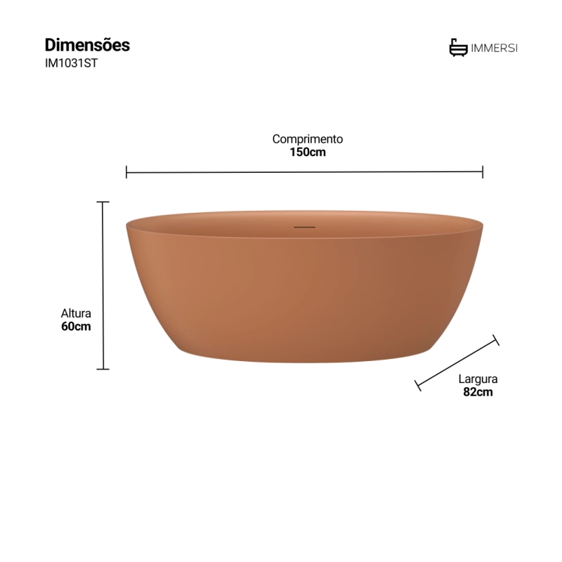 Banheira Itajaí Soft Terracota (Fosca Colorida)