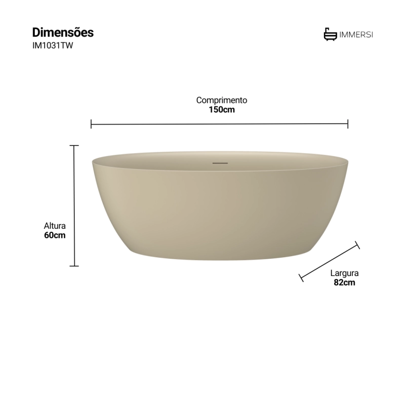 Banheira Itajaí Tan White (Fosca Colorida)