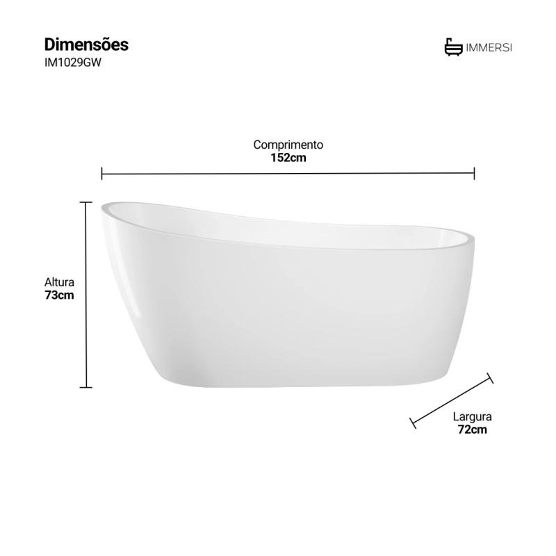 Banheira Maraú Glossy White