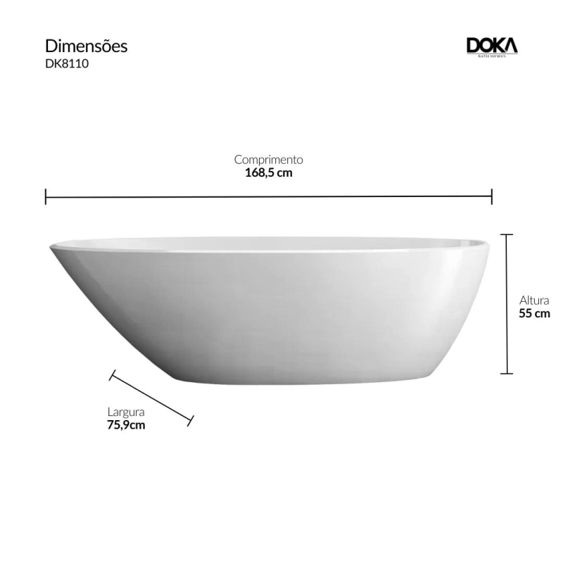 Banheira Mozzano 2 - Standard White (Polido)