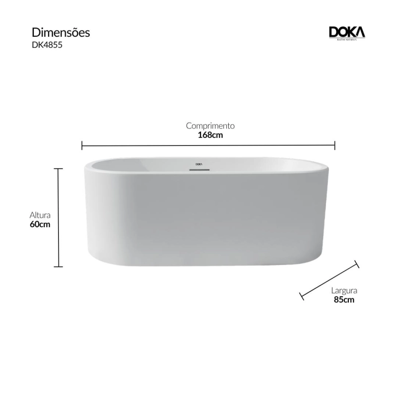 Banheira Viena X - Glossy White (brilhante)