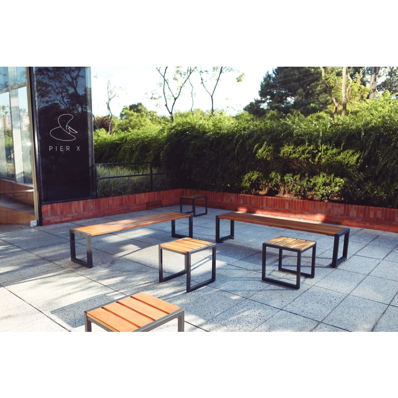 Banqueta de Madeira Tramontina Urban Highline em Madeira Garapeira com Acabamento Ecoclear