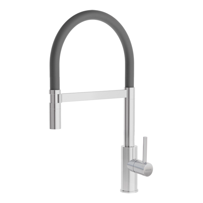 Torneira Tramontina Versatile Black em Aço Inox com Mangueira Flexível e Bica Giratória 360°