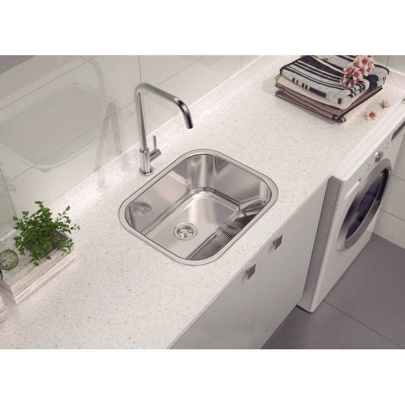 Tanque de Encaixe Tramontina Hera 34 L em Aço Inox Polido 50x40 cm