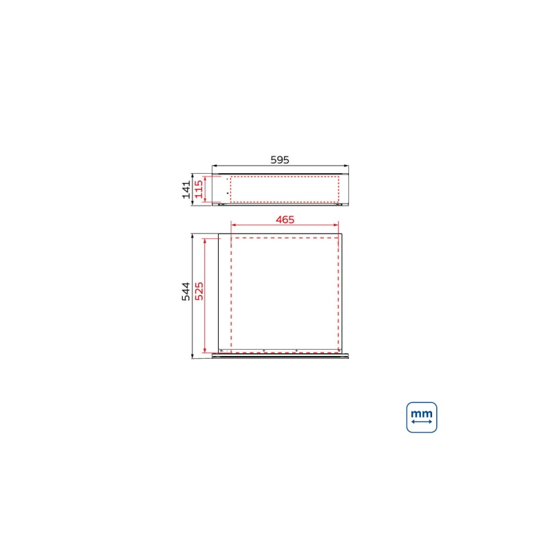 Gaveta Aquecedora Tramontina Epic 60X15 em Aço Inox
