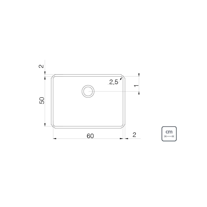 Tanque de embutir Tramontina Jumbo 92 L em Aço Inox 60x50 cm