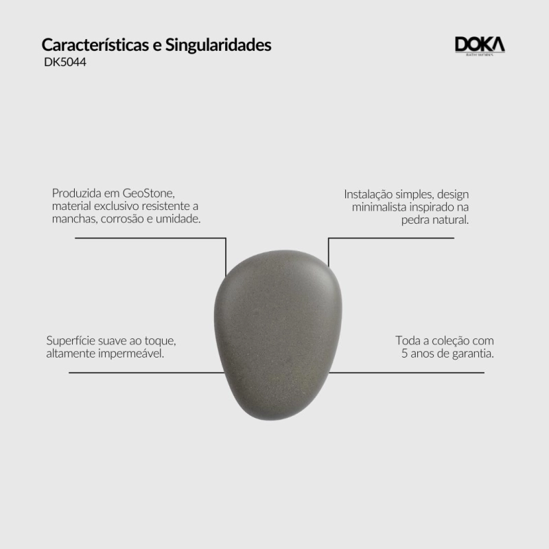 Cabide GeoStone - Moss Grey Terrazzo