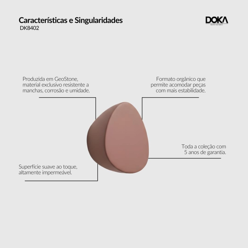 Cabide Orgânico GeoStone - Cloud Concrete