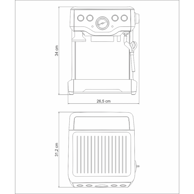 Cafeteira Elétrica Tramontina by Breville Express em Aço Inox 1,8 L 220 V