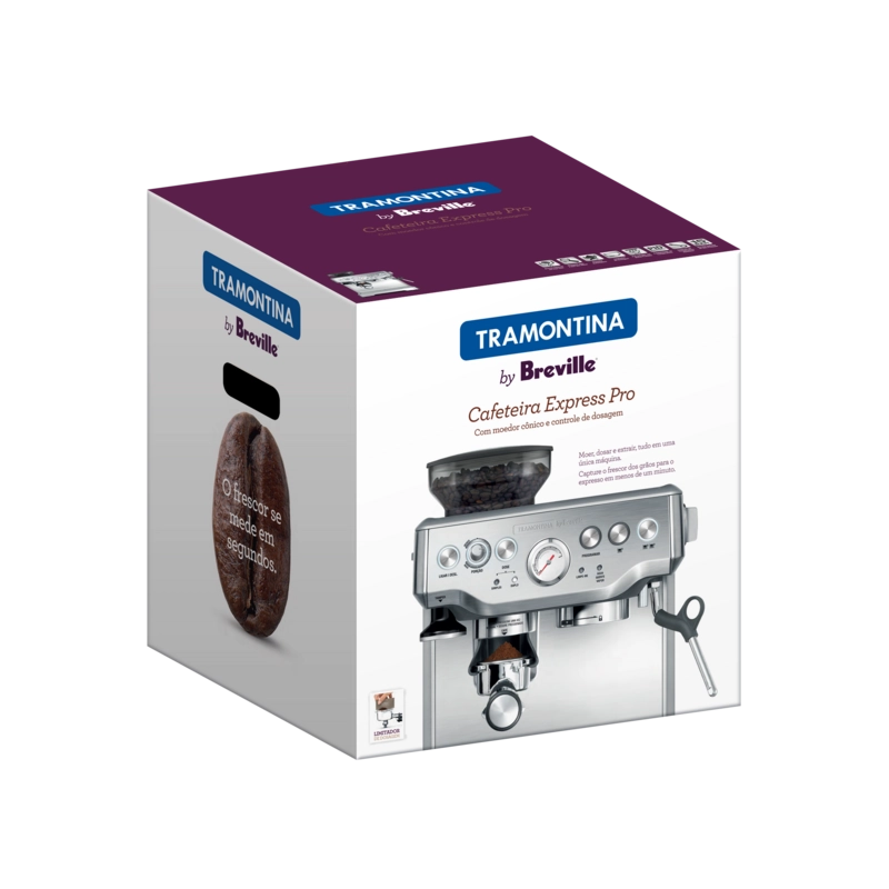 Cafeteira Elétrica Tramontina by Breville Express Pro em Aço Inox com Moedor 2 L 127 V