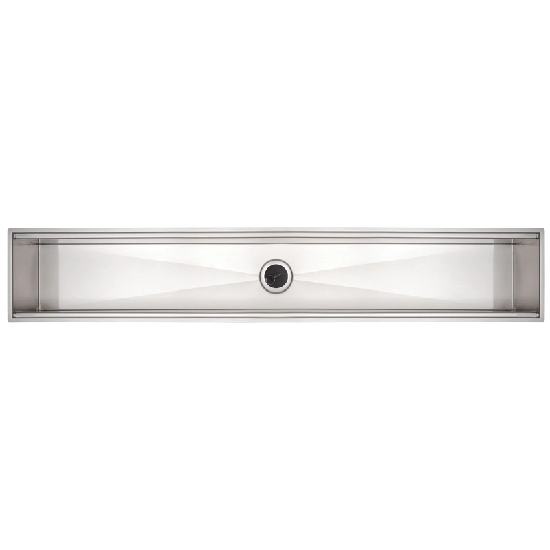 Canal Organizador em Aço Inox Tramontina para Sobrepor com Acabamento Acetinado 105x18 cm