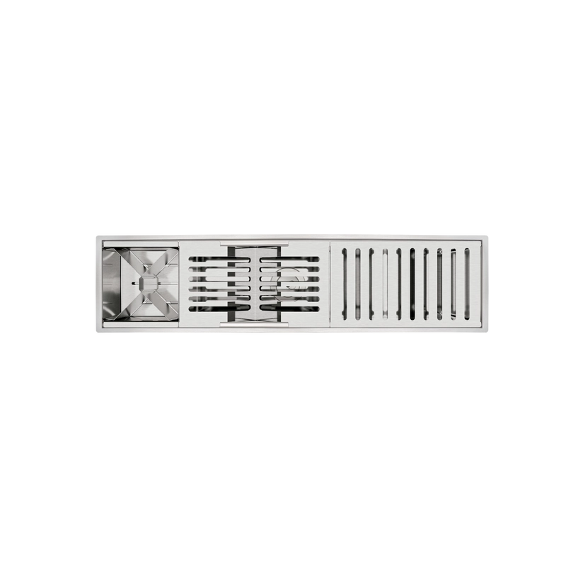 Canal Organizador em Aço Inox Tramontina para Sobrepor com Acabamento Acetinado 75x18 cm
