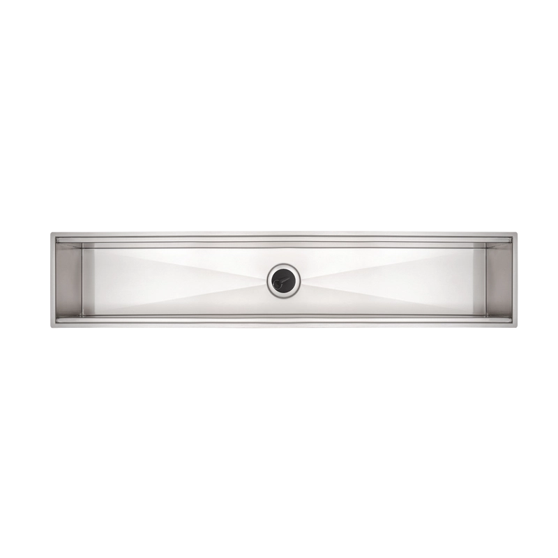 Canal Organizador em Aço Inox Tramontina para Sobrepor com Acabamento Acetinado 90x18 cm
