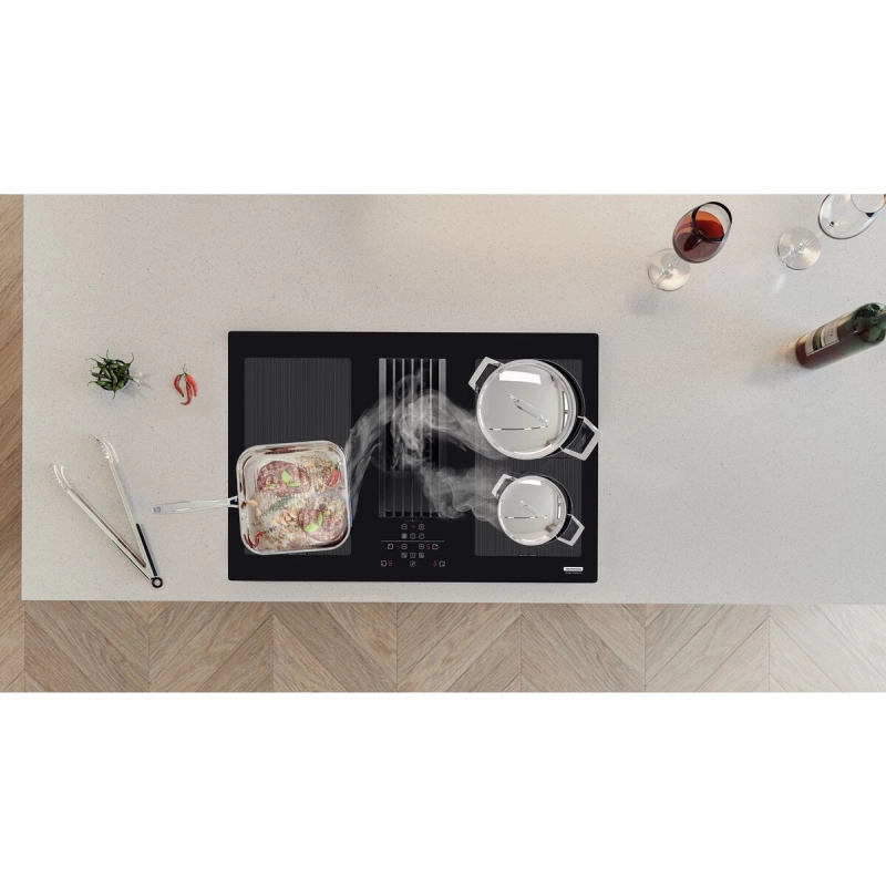 Cooktop Indução Tramontina Design Collection Duo 4EI 80 com Coifa Integrada em Modo Exaustão 220 V