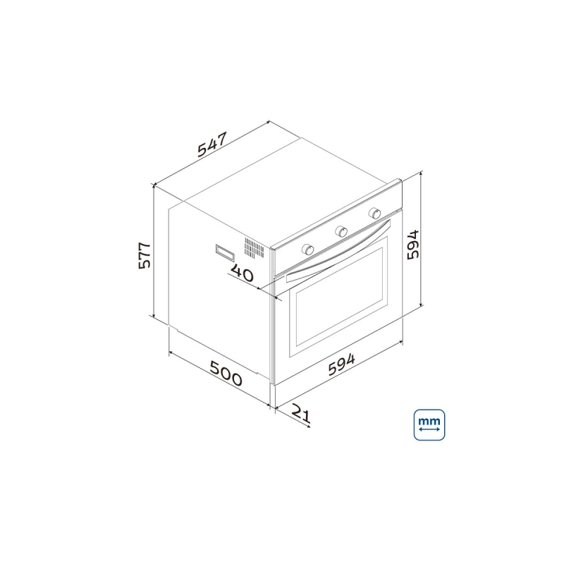 Forno Elétrico de Embutir Tramontina Glass Cook em Vidro Temperado Preto 7 Funções 73 L