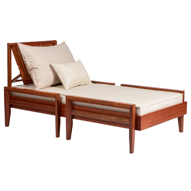 Chaise Tramontina Mood em Madeira Jatobá FSC com Braços Baixos