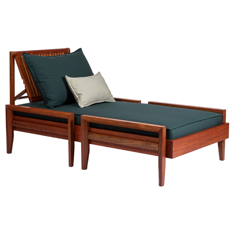 Chaise Tramontina Mood em Madeira Jatobá FSC com Braços Baixos