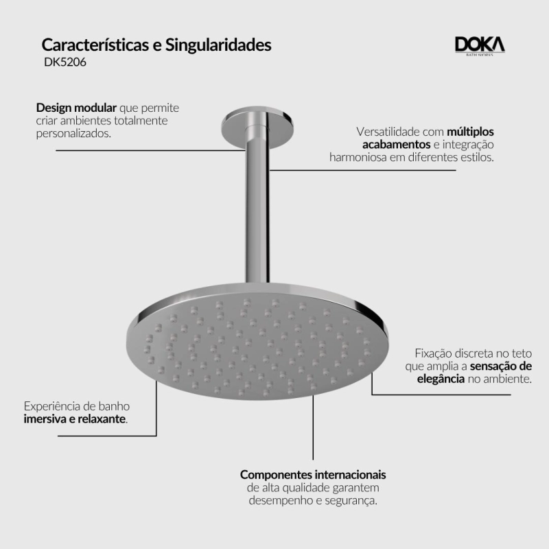Chuveiro de Teto Quantum - Chrome