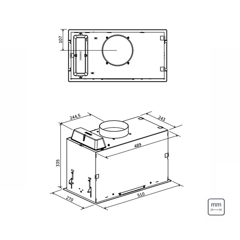 Coifa de Embutir Tramontina Incasso 51 em Aço Inox com Acabamento Acetinado 51 cm 127 V