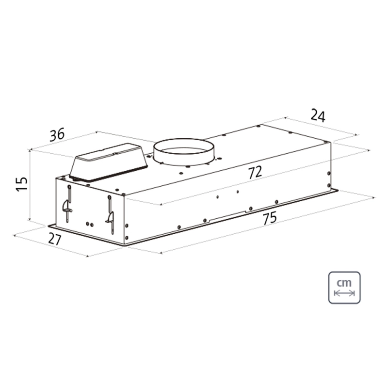 Coifa de Embutir Tramontina Incasso 75 Split em Aço Inox 75 cm 220 V