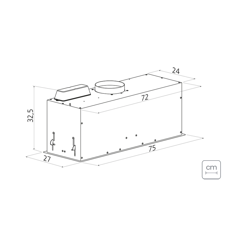 Coifa de Embutir Tramontina Incasso em Aço Inox Black Steel Retangular com revestimento anti digitais 75 cm 220 V