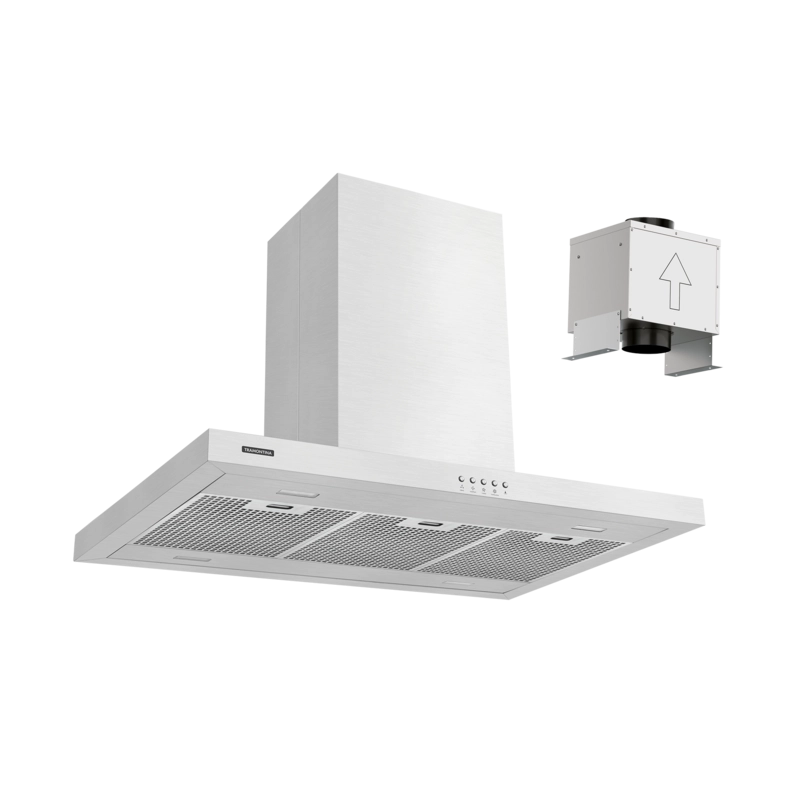 Coifa de Ilha Tramontina Dritta Isla 90 Split em Aço Inox 90 cm 220