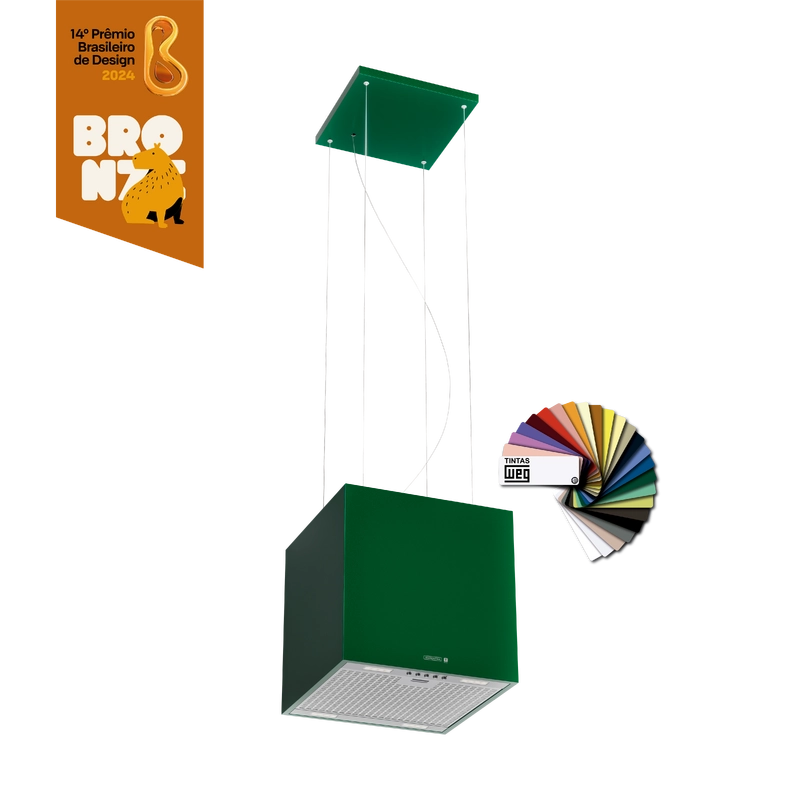 Coifa de Ilha Tramontina Isla Silent T smart 40 Color 2U em Aço Inox