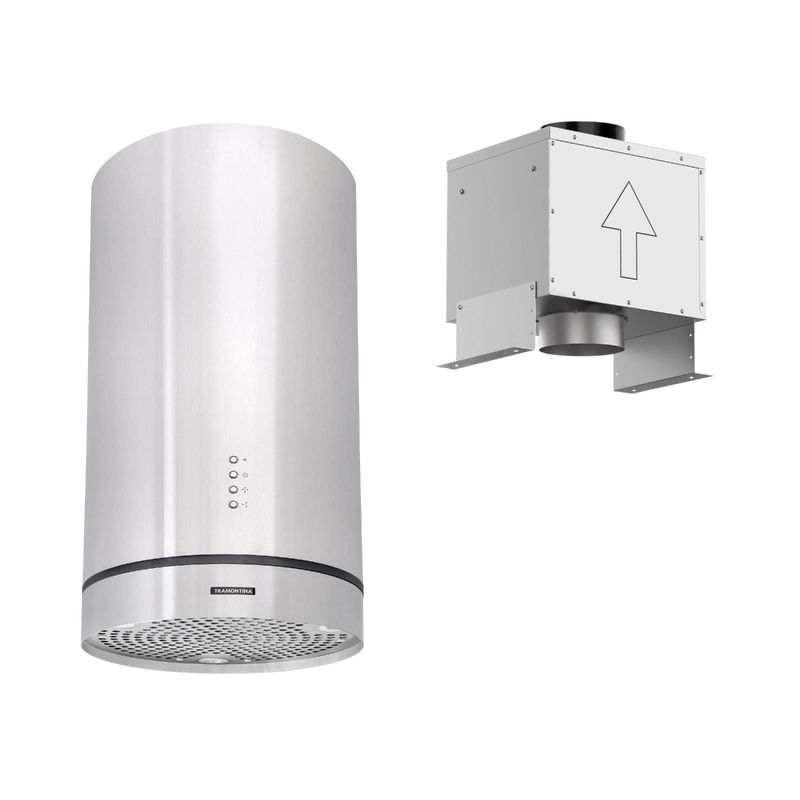 Coifa de Ilha Tramontina Tube Isla 35 Split em Aço Inox 220 V