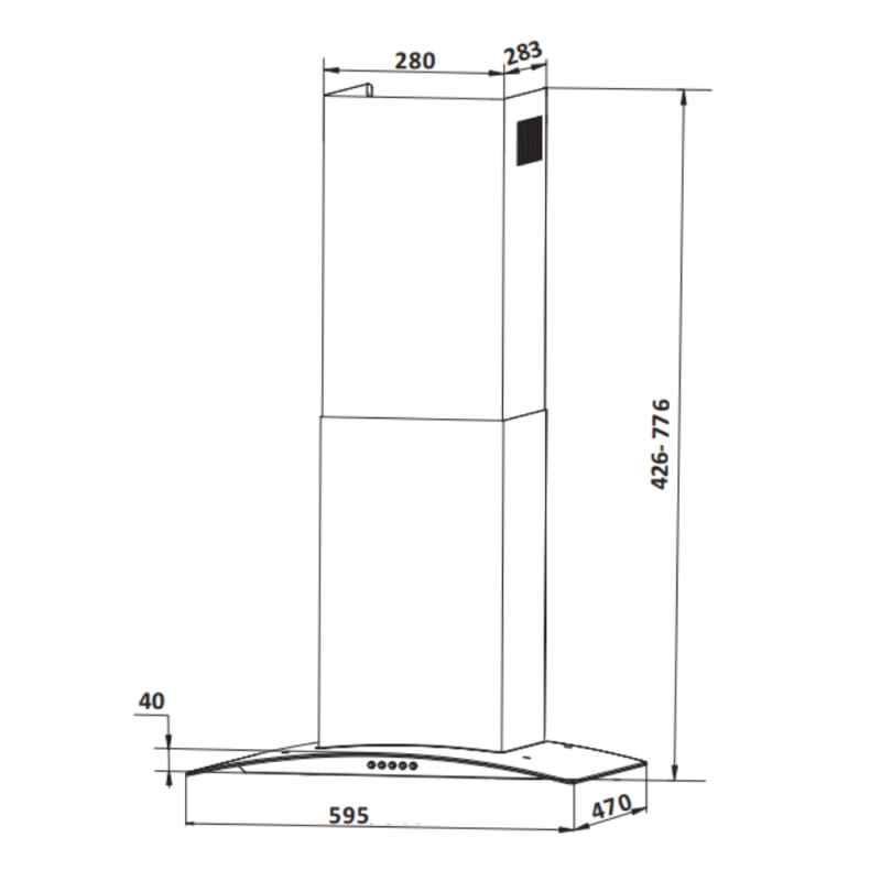 Coifa de Parede Black Classic 60 cm - 220V