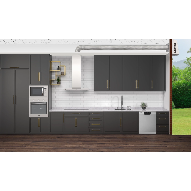 Coifa de Parede Tramontina Design Collection Dritta Wall Silent Pro 90 220 V em Aço Inox
