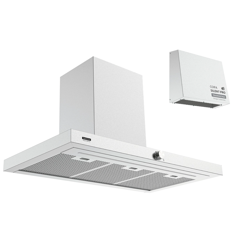 Coifa de Parede Tramontina Design Collection Dritta Wall Silent Pro 90 220 V em Aço Inox